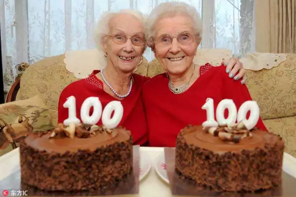 100-Year-Old Twin Sisters Celebrate Their Milestone Birthday In Style. Photos
